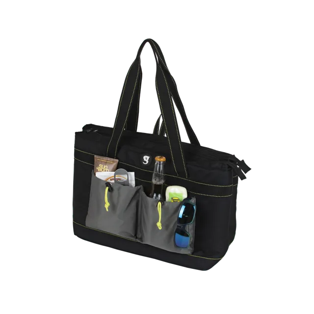 2 Compartment Tote Cooler - Black/Grey