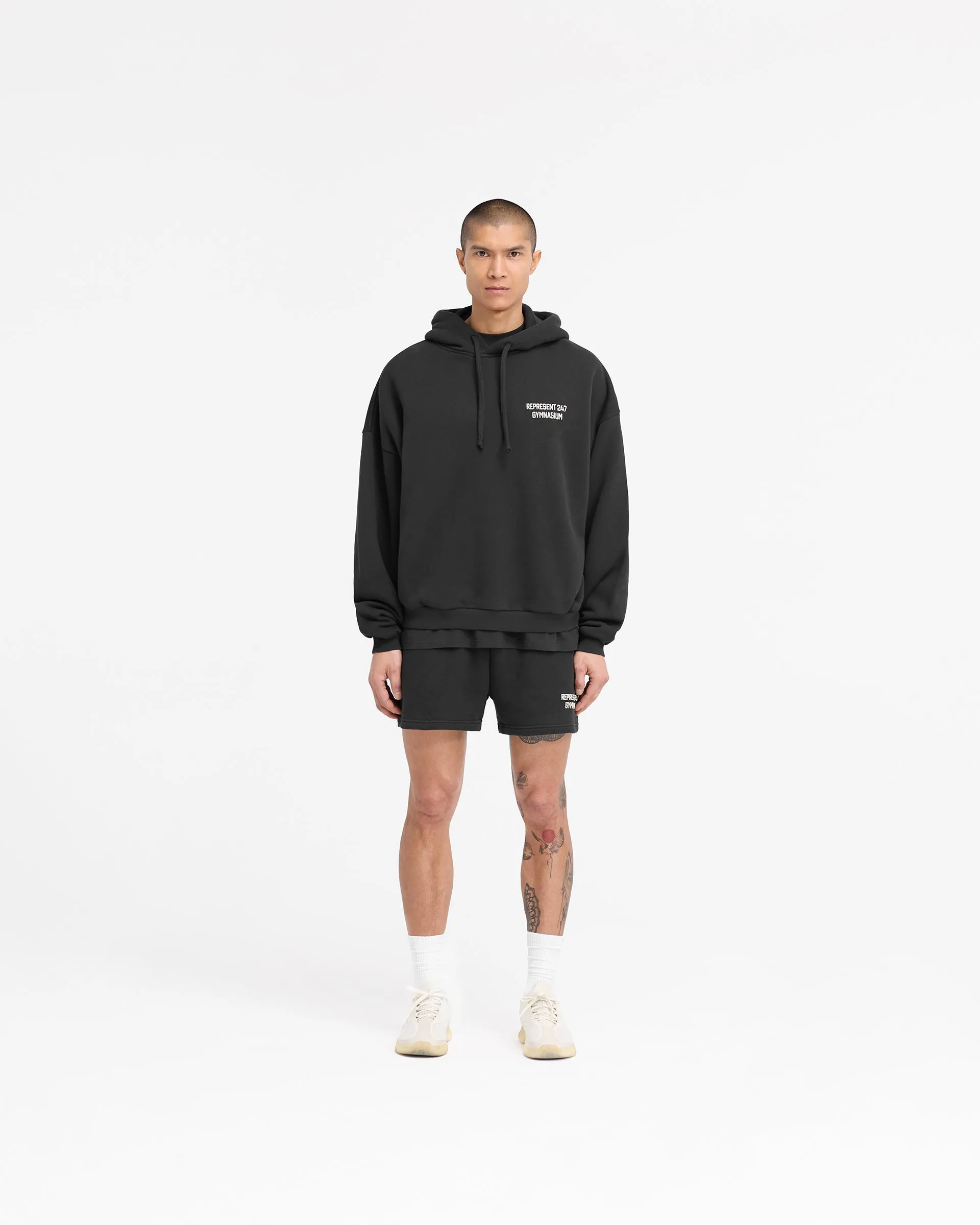 247 Gymnasium Boxy Hoodie - Off Black