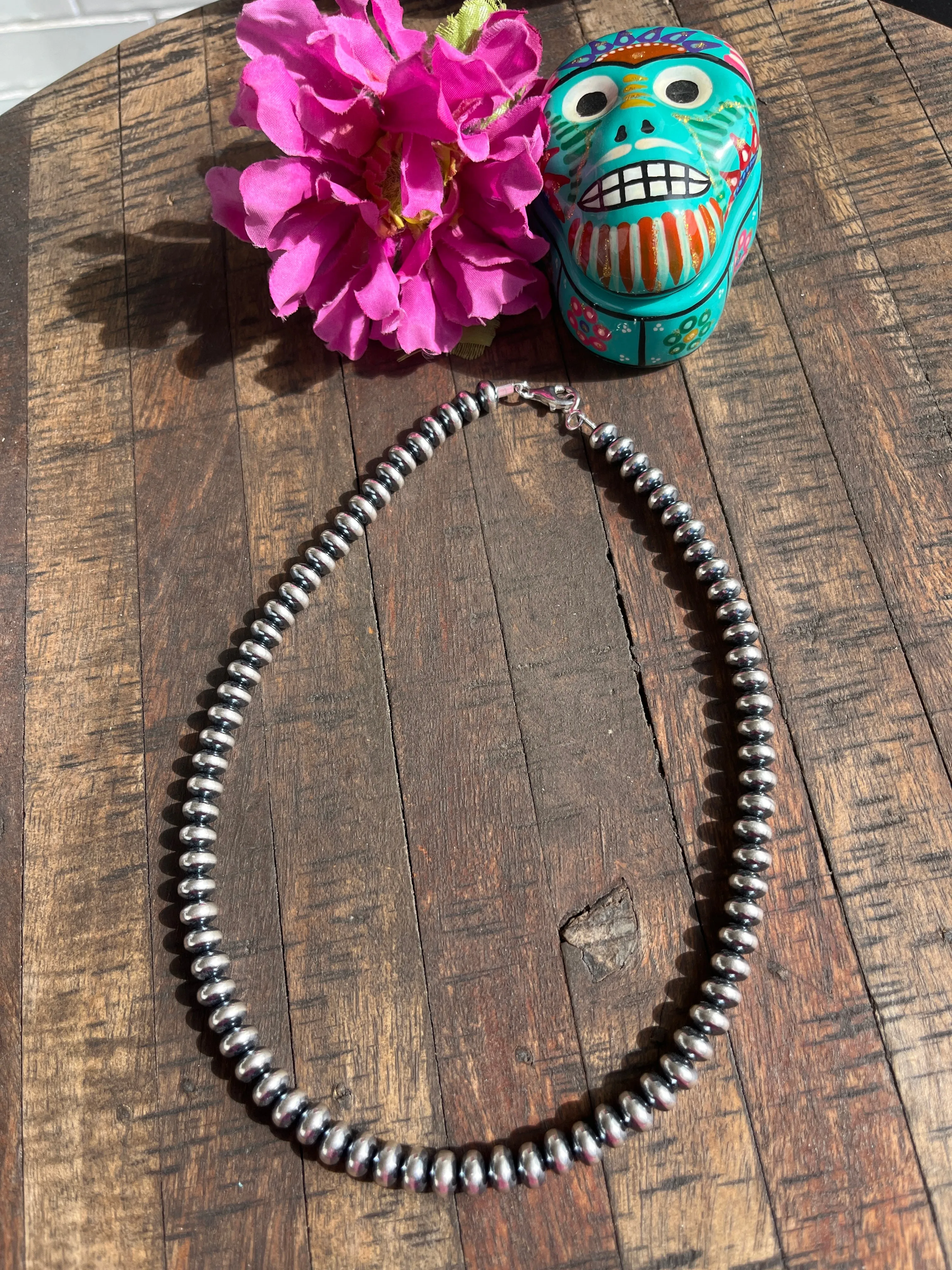 8mm 18" Rondelle "Navajo Style" Pearls