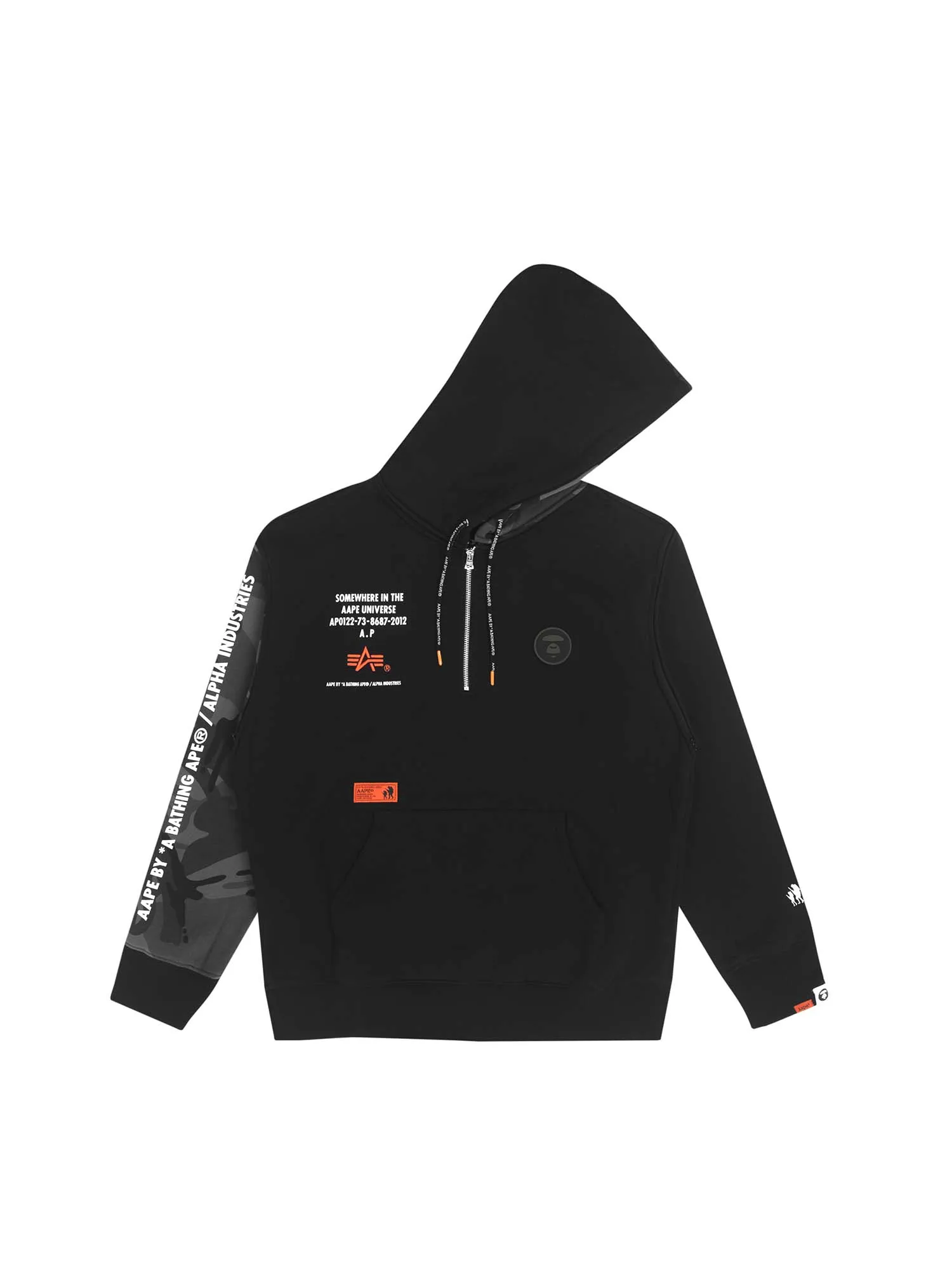 AAPE X ALPHA MIXED MEDIA HOODIE