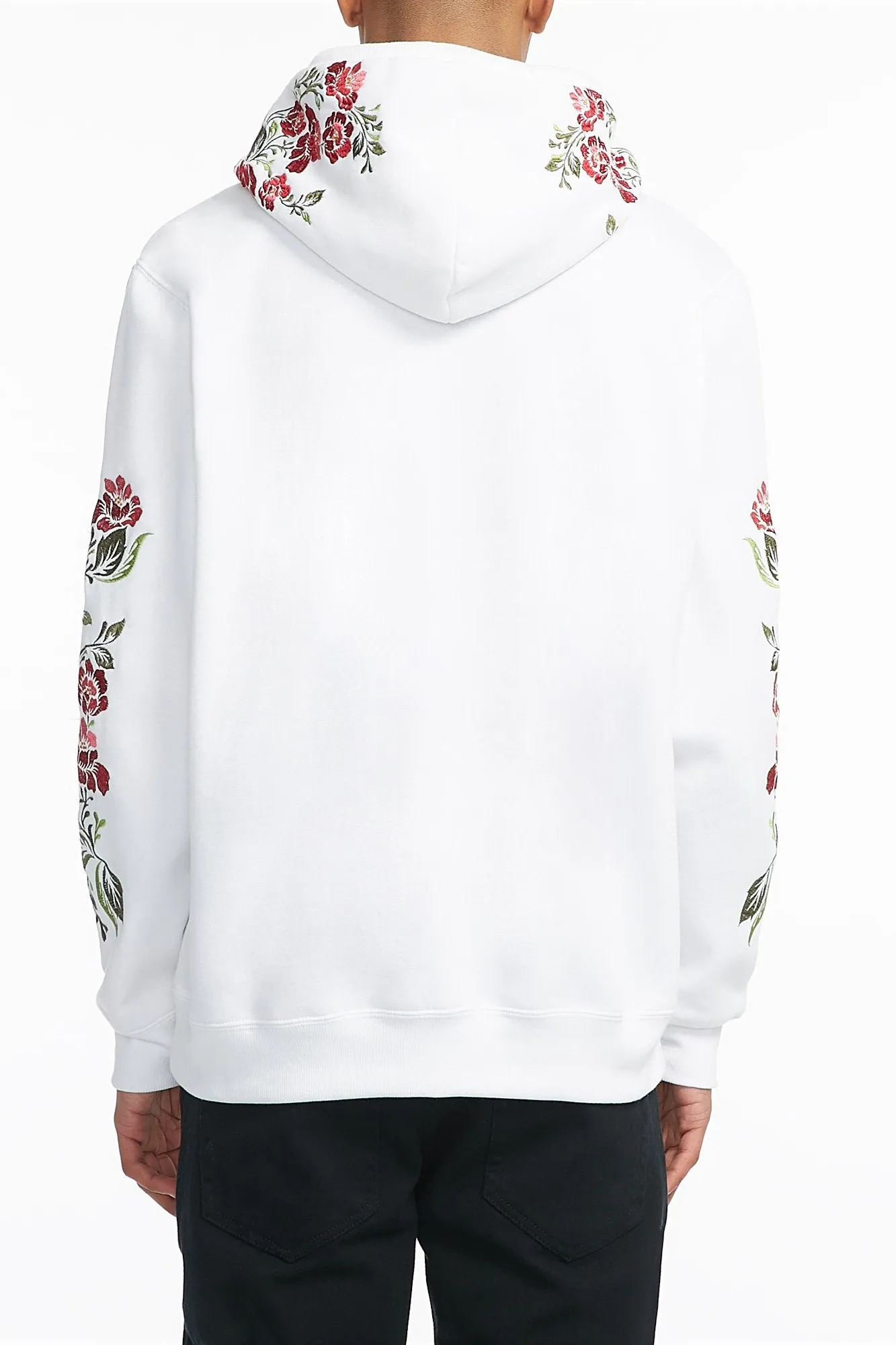 Amnesia Guys Rose Embroidered Hoodie