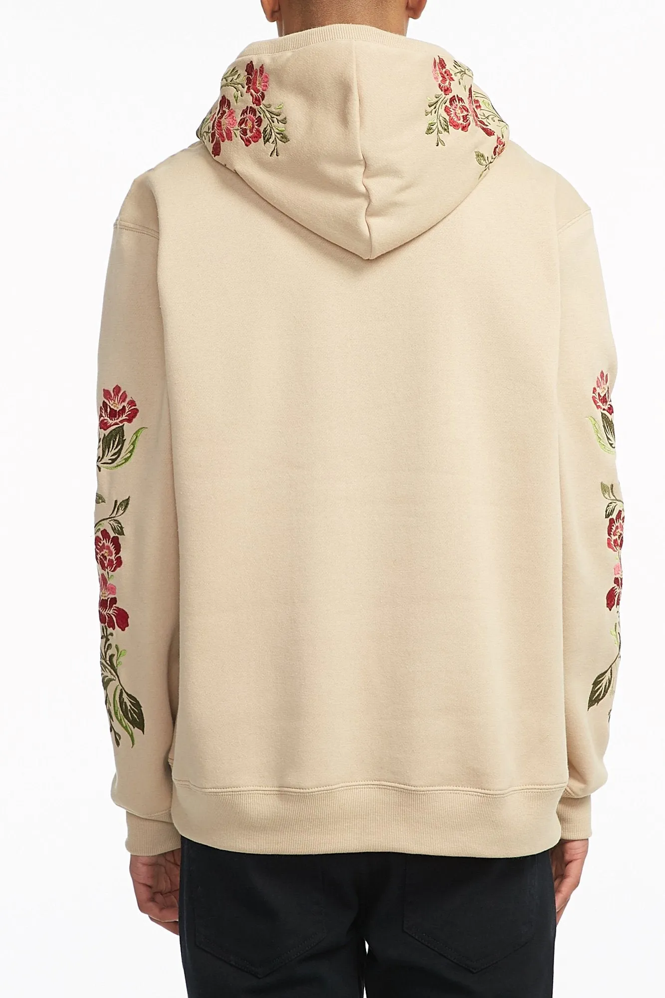 Amnesia Guys Rose Embroidered Hoodie