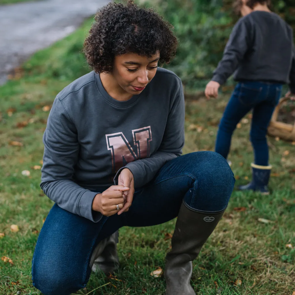 Anthracite Grey Personalised Rose Gold Sweatshirt