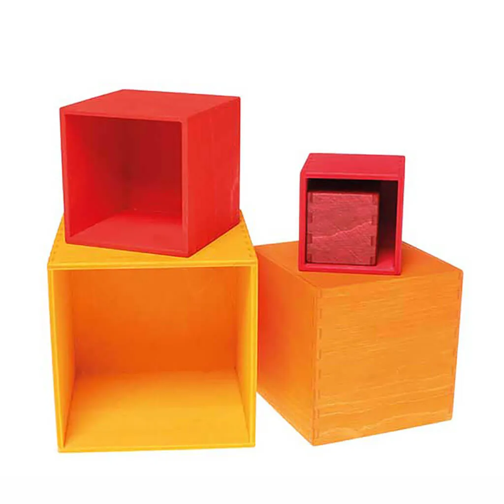 Authentic Grimm's Small Stacking Boxes Set Lollipop