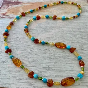 Baltic Amber & Turquoise