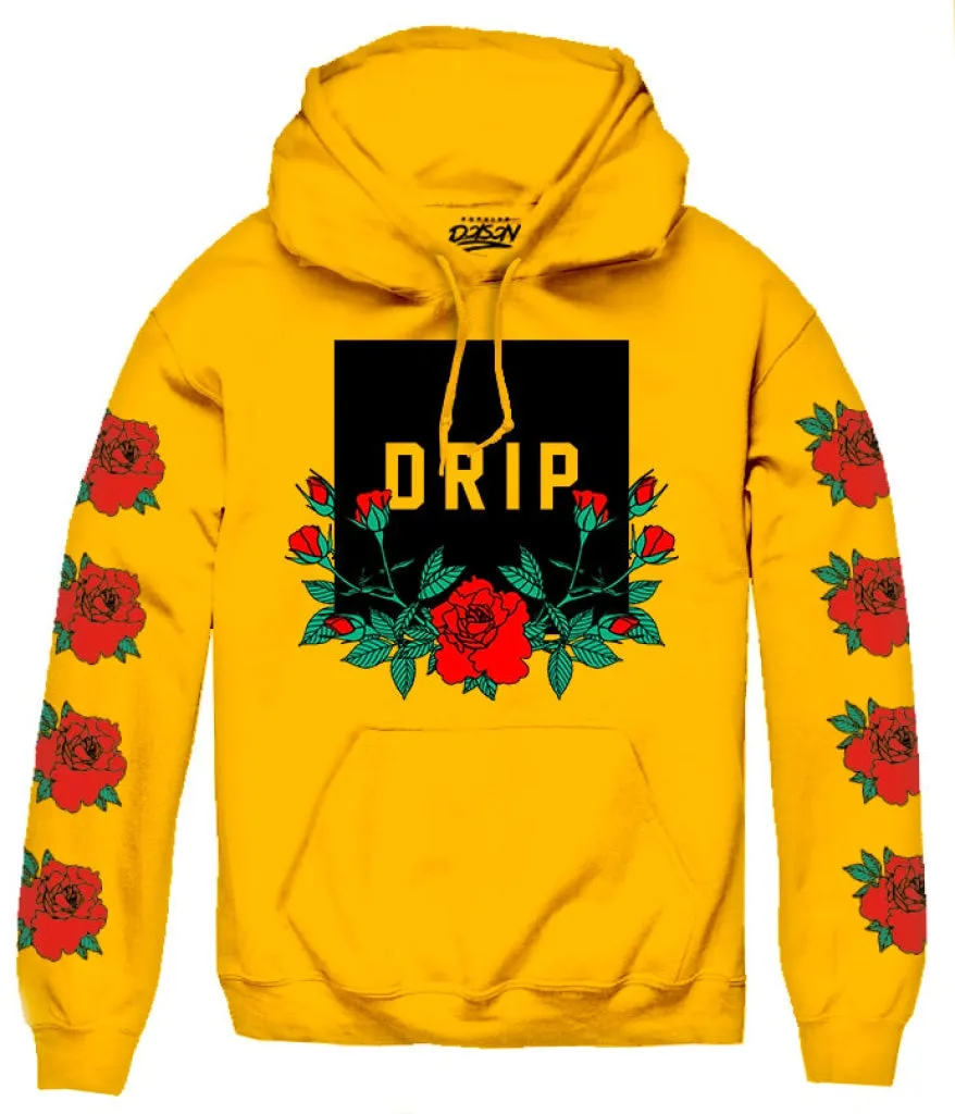 BIG SIZE DRIP ROSE HOODIE