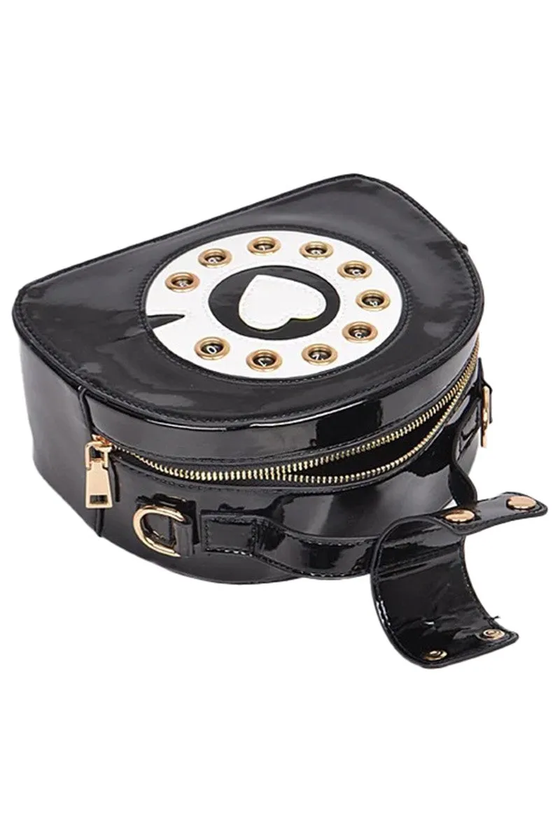 Black 80's Style Telephone Purse