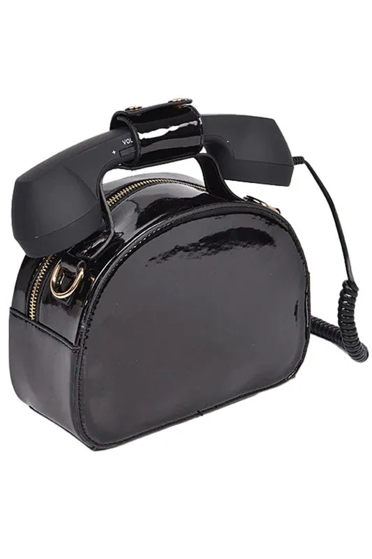 Black 80's Style Telephone Purse