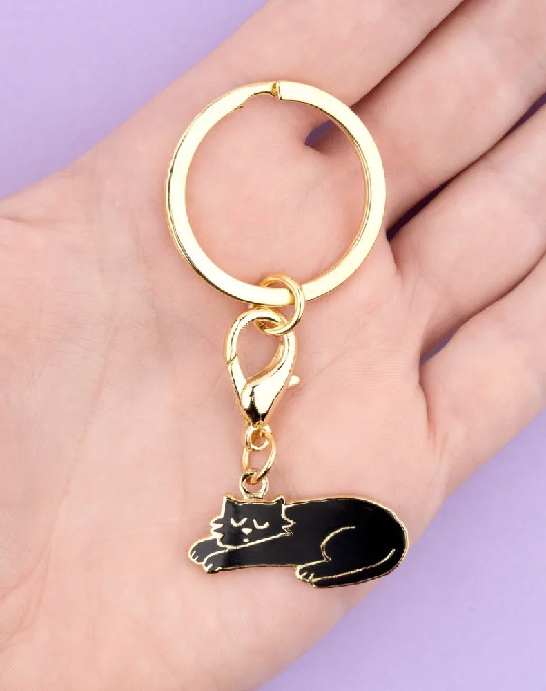 BLACK CAT KEY RING