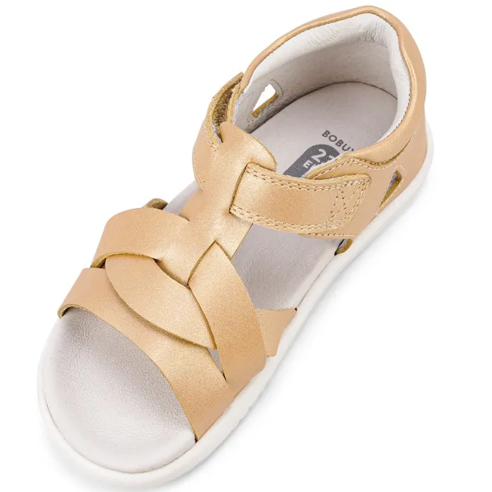 Bobux Iwalk IW  Girls Cove Leather Sandal  Pale Gold