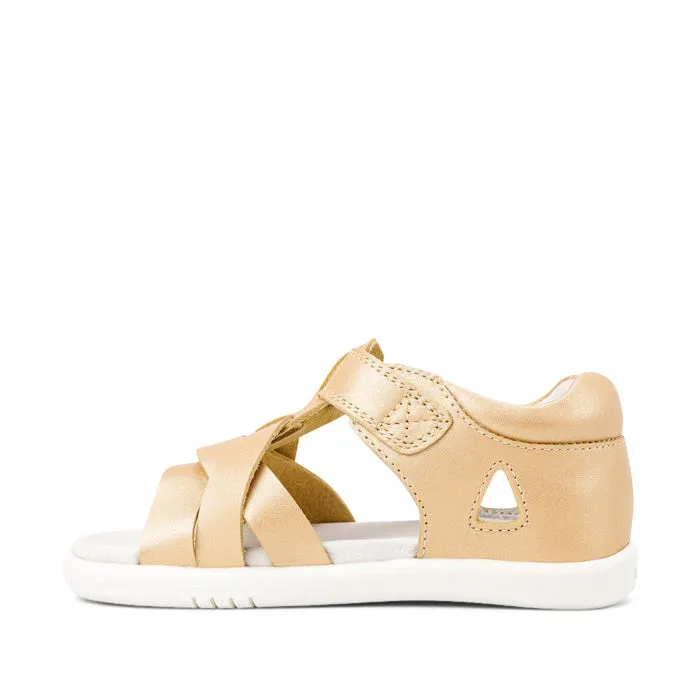 Bobux Iwalk IW  Girls Cove Leather Sandal  Pale Gold