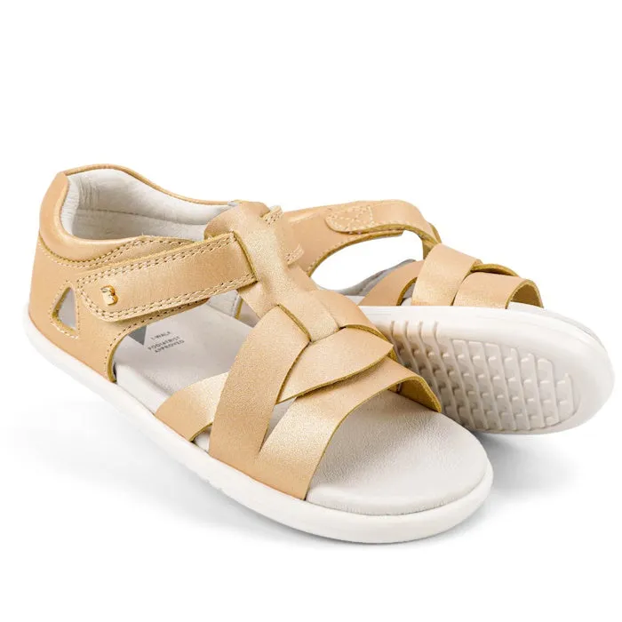 Bobux Iwalk IW  Girls Cove Leather Sandal  Pale Gold