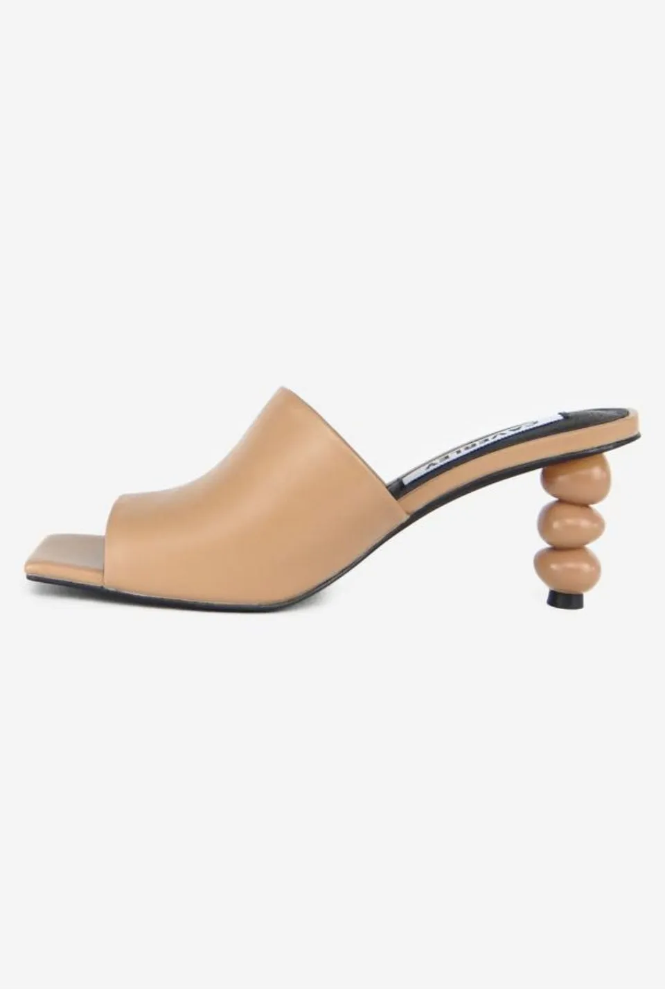 Bonita Ball Heel Tan Mule