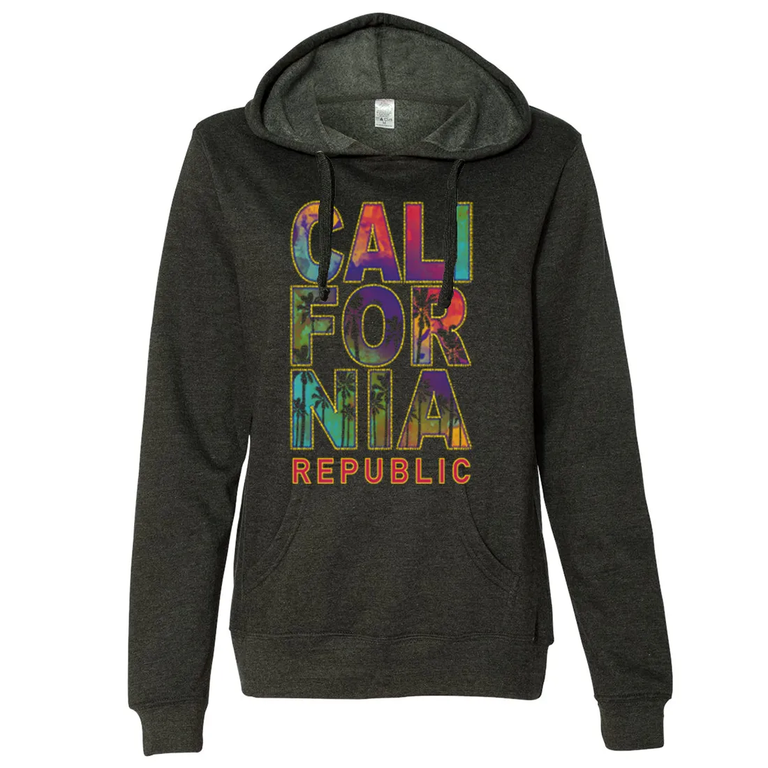 California Pastel Stitched Style Ladies Lightweight Fitted Hoodie