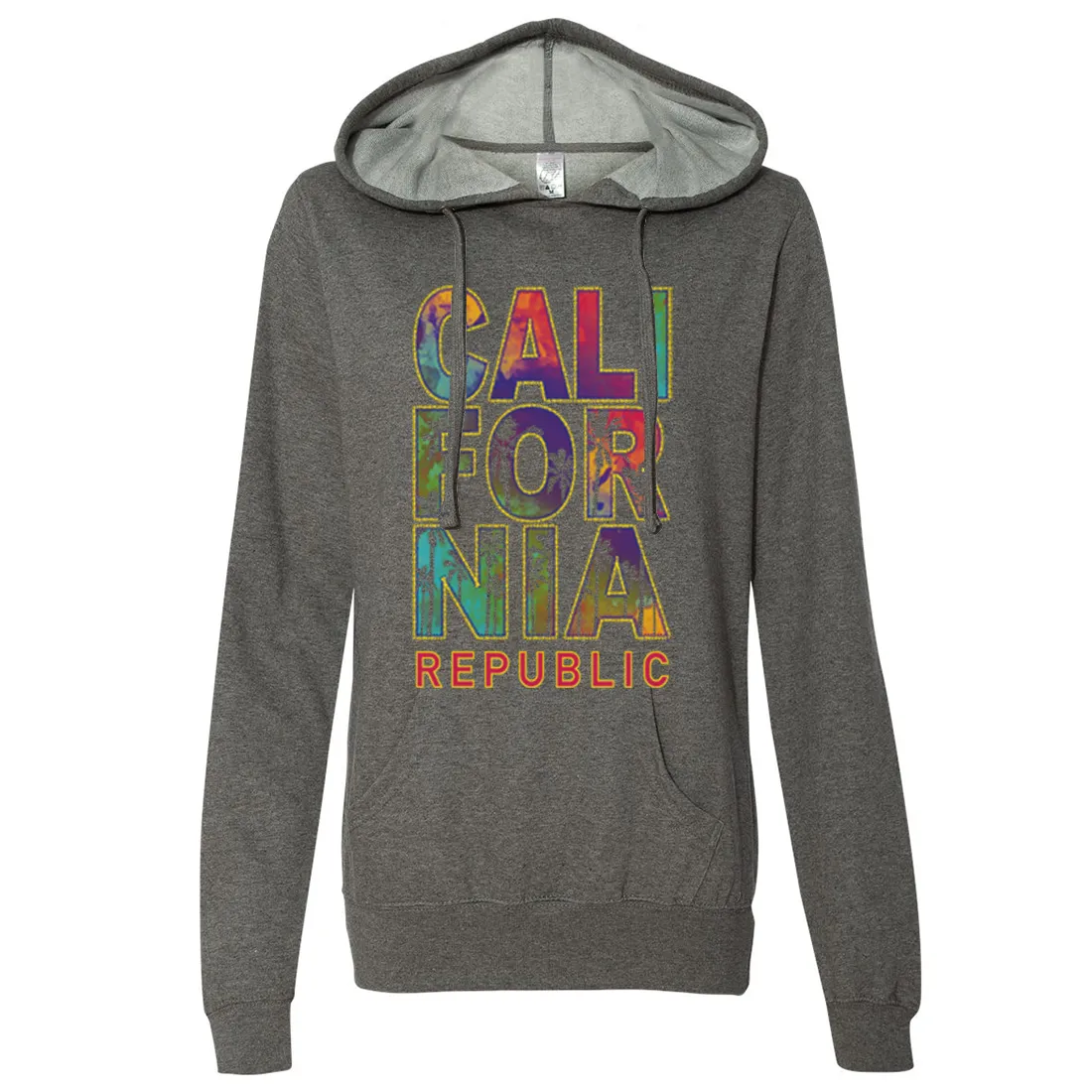 California Pastel Stitched Style Ladies Lightweight Fitted Hoodie