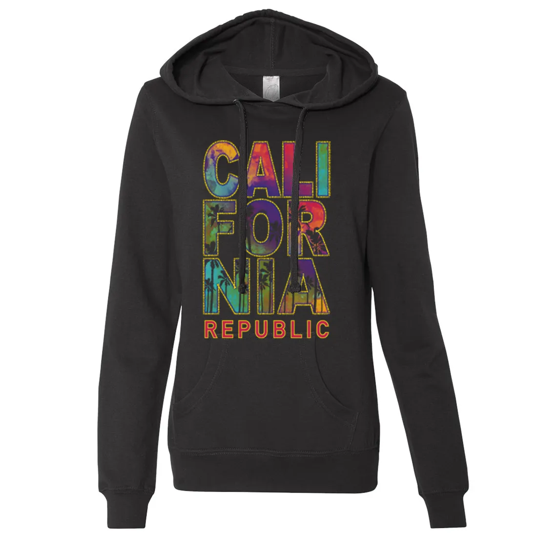 California Pastel Stitched Style Ladies Lightweight Fitted Hoodie