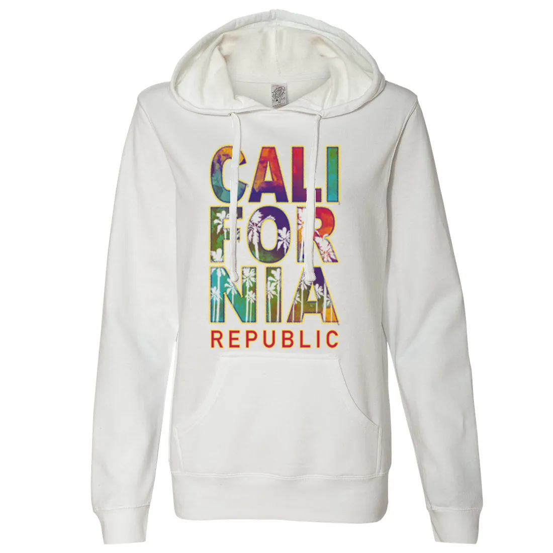 California Pastel Stitched Style Ladies Lightweight Fitted Hoodie