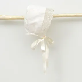 Capota Angel de Organza para Bautizo y Ceremonia con lazo de raso