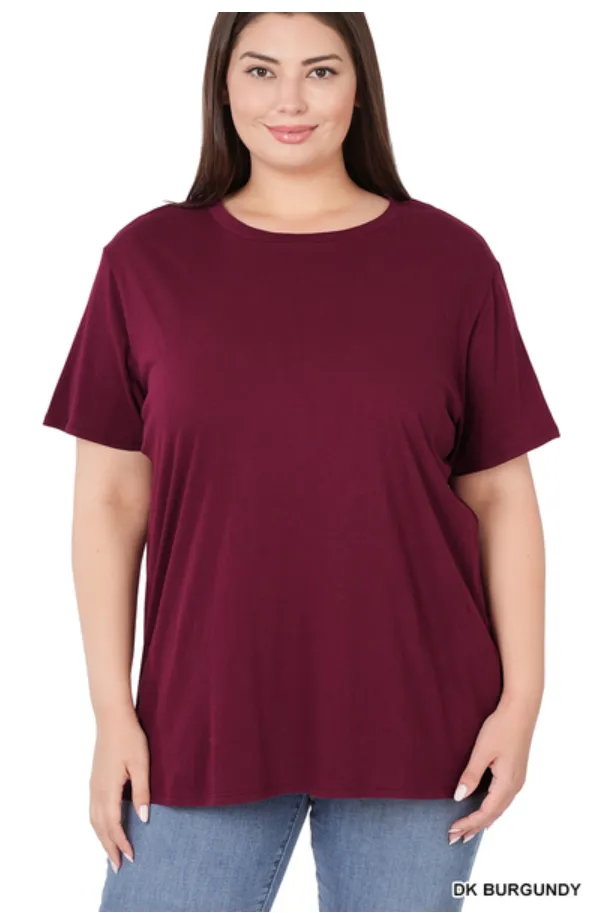 Cardinal Short Sleeve Tee in Burgundy