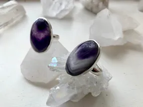 Chevron Amethyst Akoni Ring - Oval (US 10)