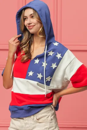 Chic American Flag Hoodie