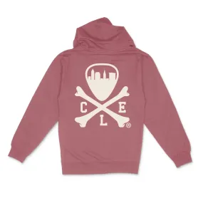 CLE Logo Full-Zip Hoodie - Dusty Rose