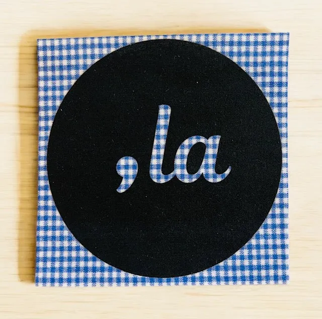 Comma La Iron On Patch