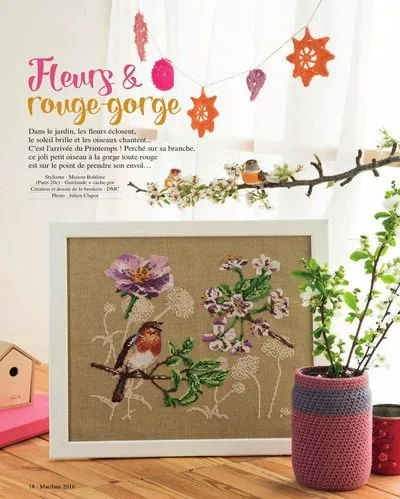 Cross stitch Magazine from France Creation Point de Croix, May/June 2016, Issue 57