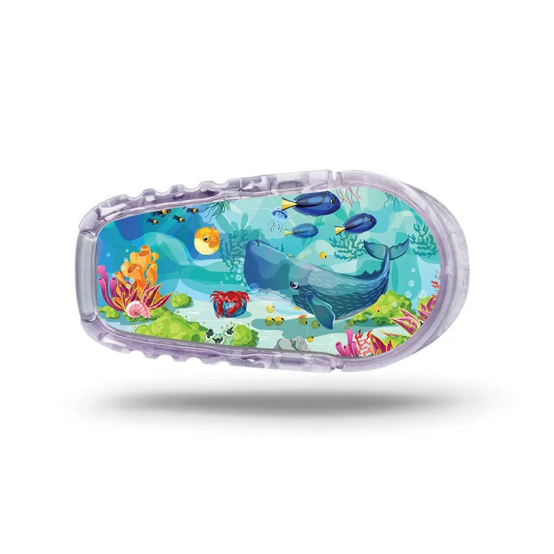 Dexcom G6 transmitter sticker: Sea creatures