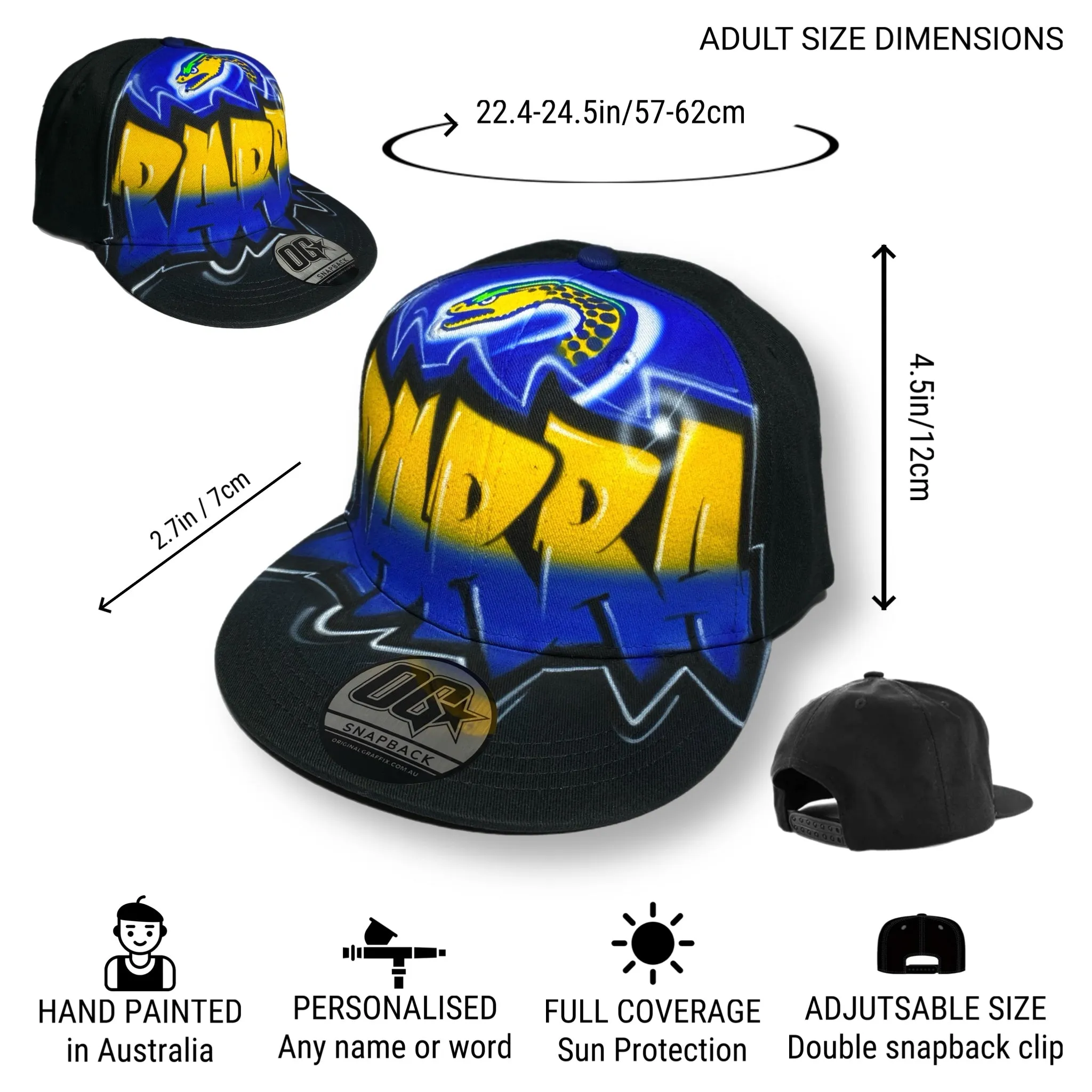 Eels Graffiti Style Snapback Cap