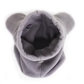 Frenchiestore Organic Dog Frenchie Ear Warmers | Blue Frenchie (Grey)