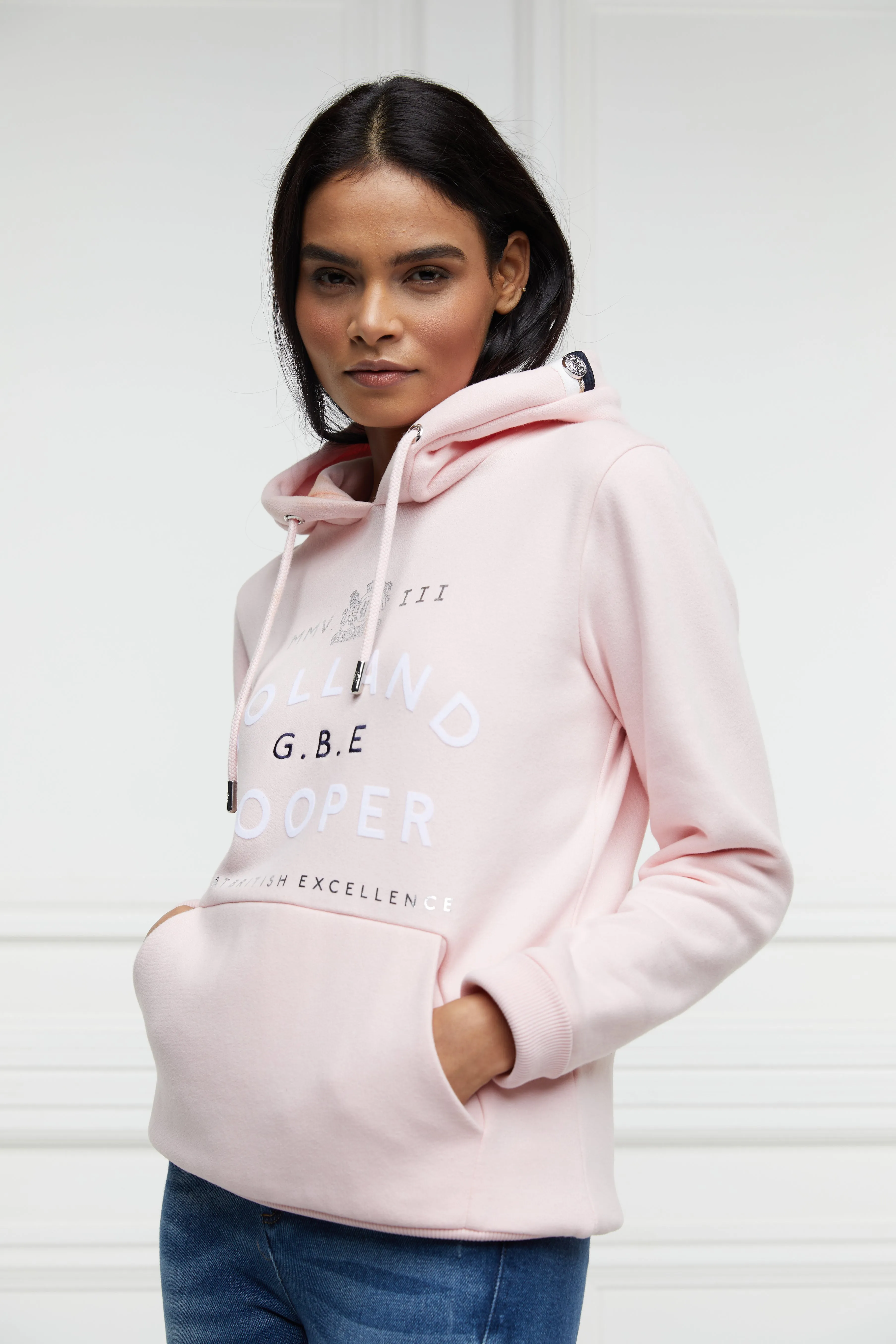 GBE Flock Logo Hoodie (Blush Marl)