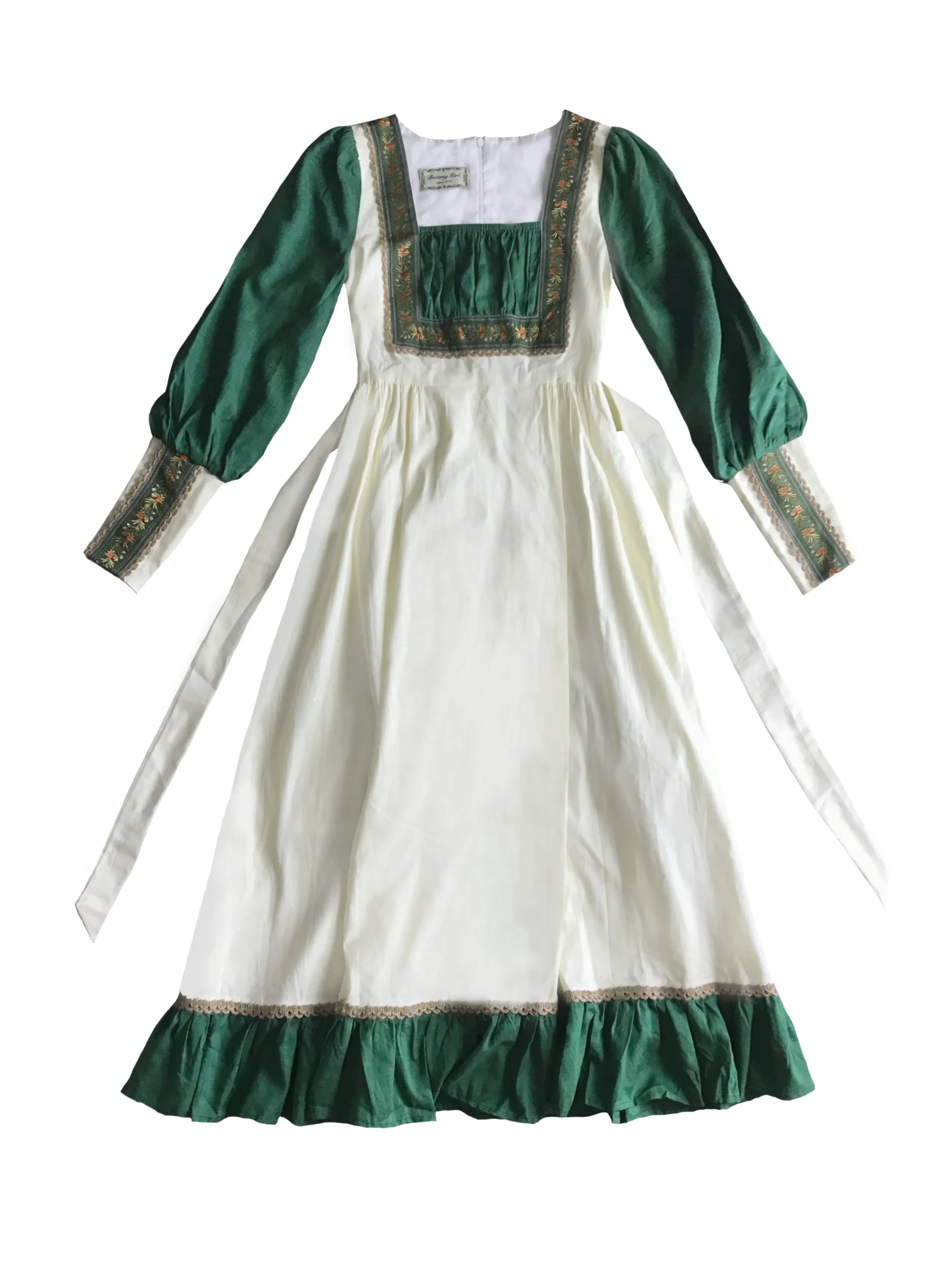 Gunne Sax Style Emerald Green Dress