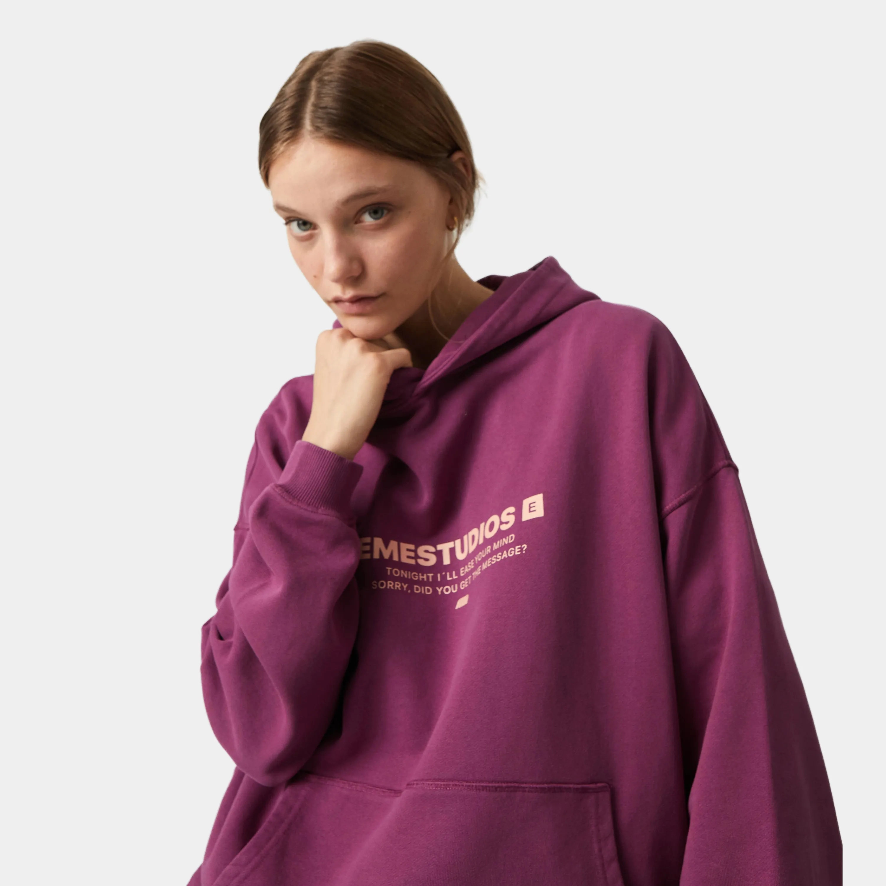 Hectic Dry Rose Oversized Hoodie