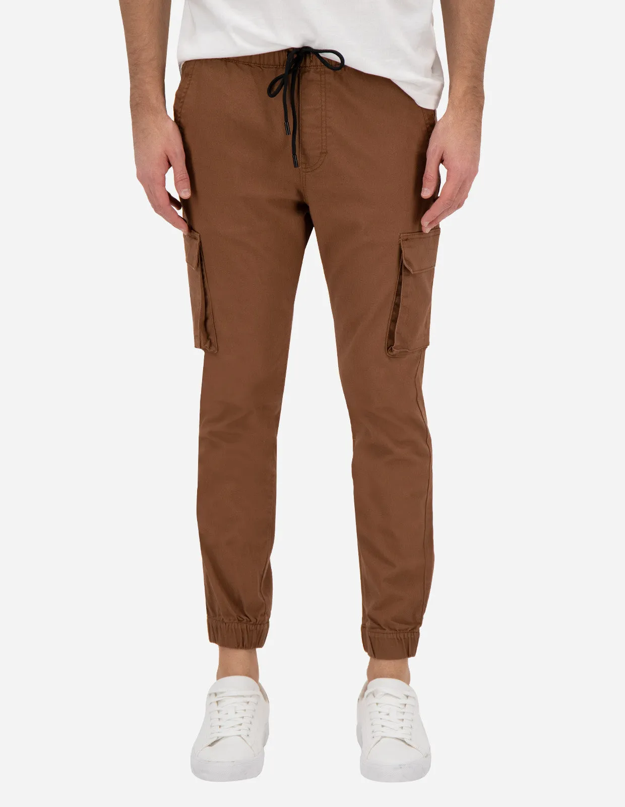 Jogger Cargo de Gabardina Premium - Ladrillo