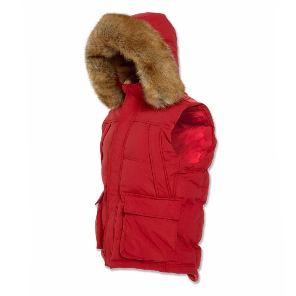 Jordan Craig Yukon Fur Lined Puffer Vest (Red) 9374V