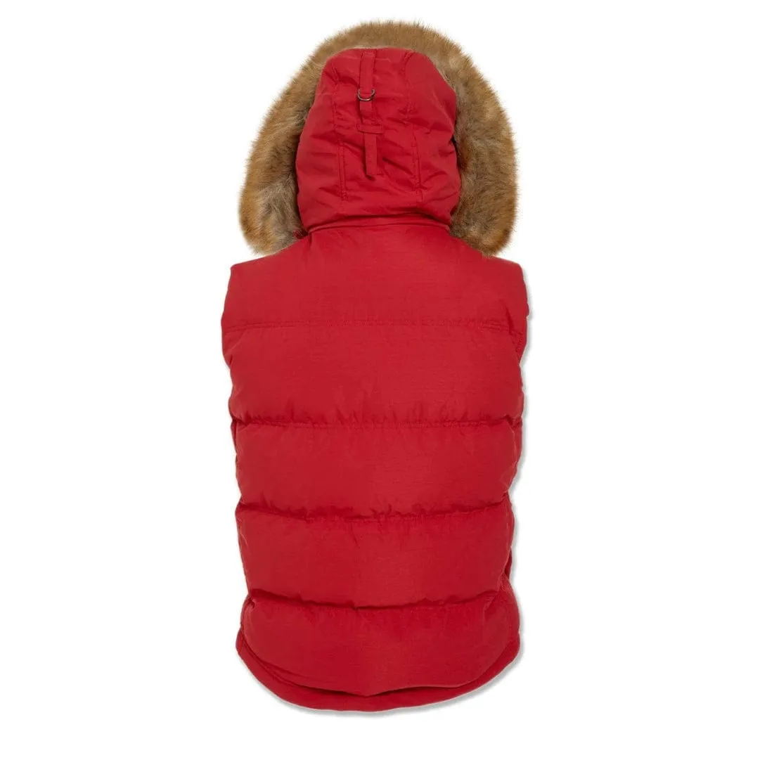 Jordan Craig Yukon Fur Lined Puffer Vest (Red) 9374V