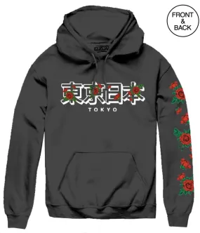 KANJI ROSE OVERLAY HOODIE