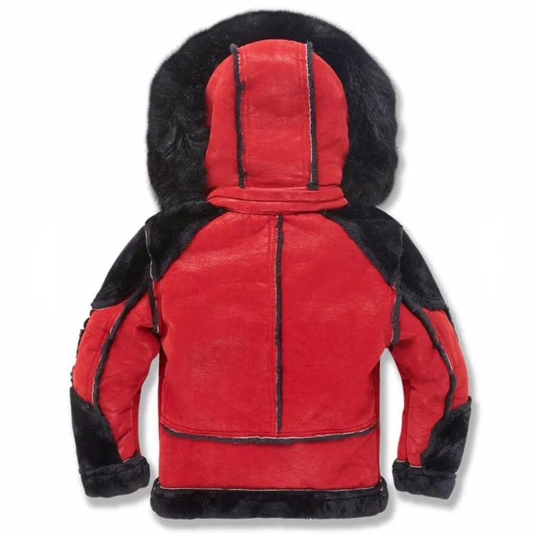 Kids Jordan Craig El Jefe Shearling Moto Jacket (Bred) 91536K