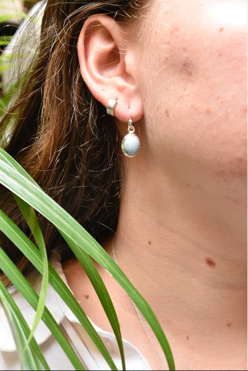 Larimar Ari Earrings - Oval