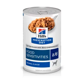 Lata Hill's z/d Skin Food Sensitivities Perro 370 g 12 Pzs