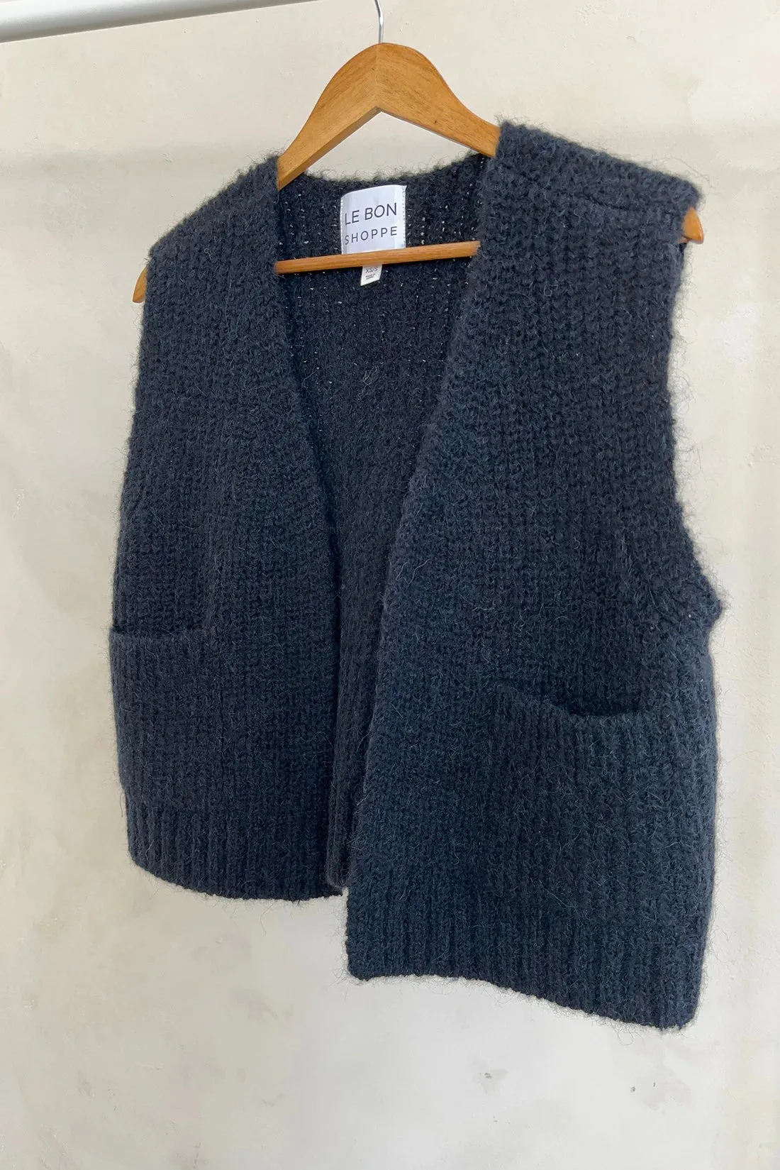 Le Bon Shoppe - Alpaca Grandpa Vest | Ebony (navy)