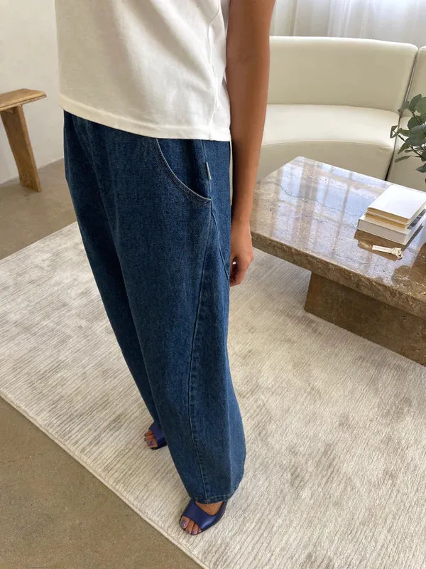 Le Bon Shoppe - Long Arc Pants | Blue Denim