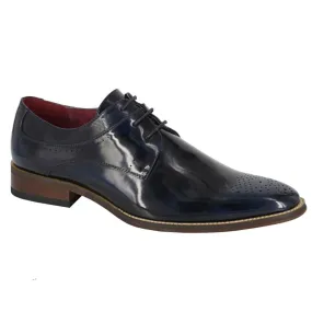 Mens Brogues Smart Brogues Navy Formal Shoes Goor Gibson Tie Laced M298NC