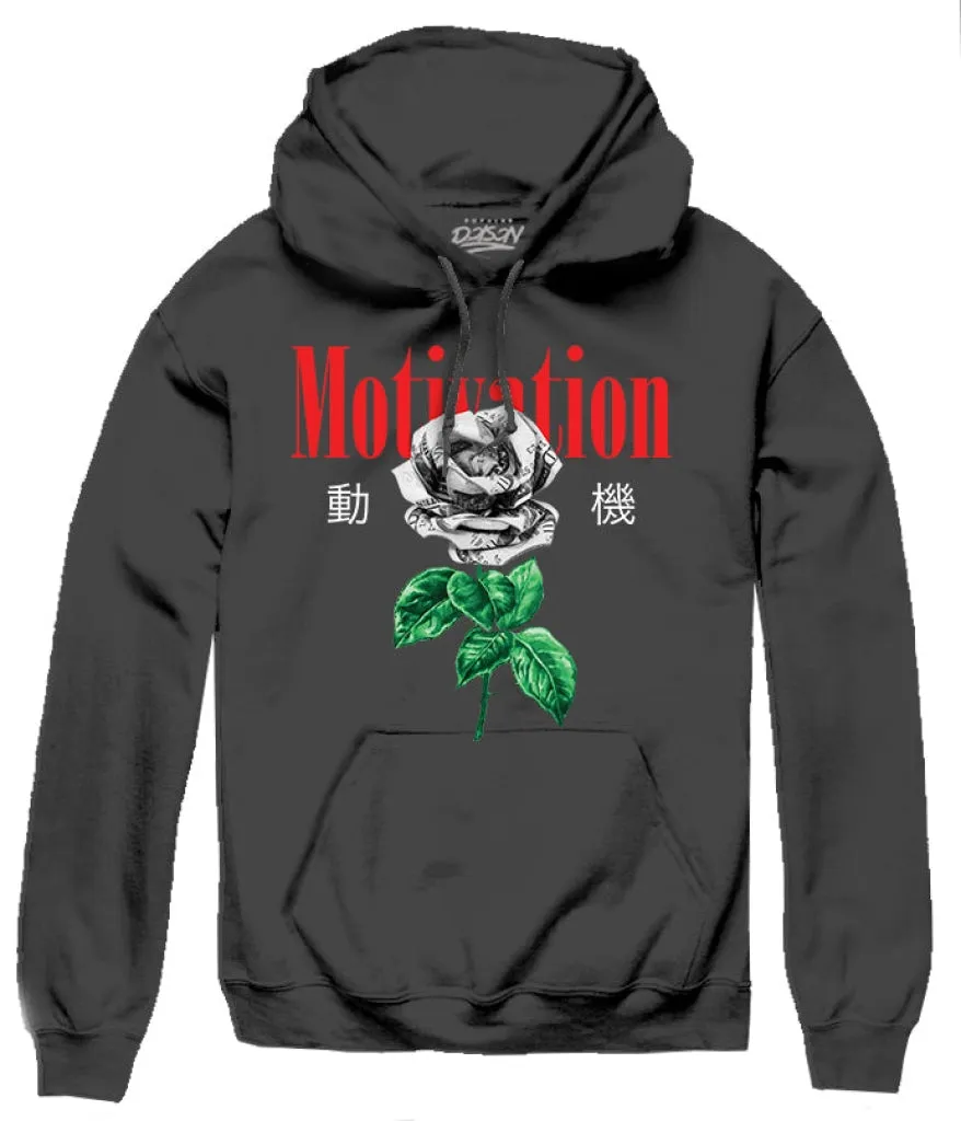 MOTIVATION ROSE HOODIE - BIG SIZE