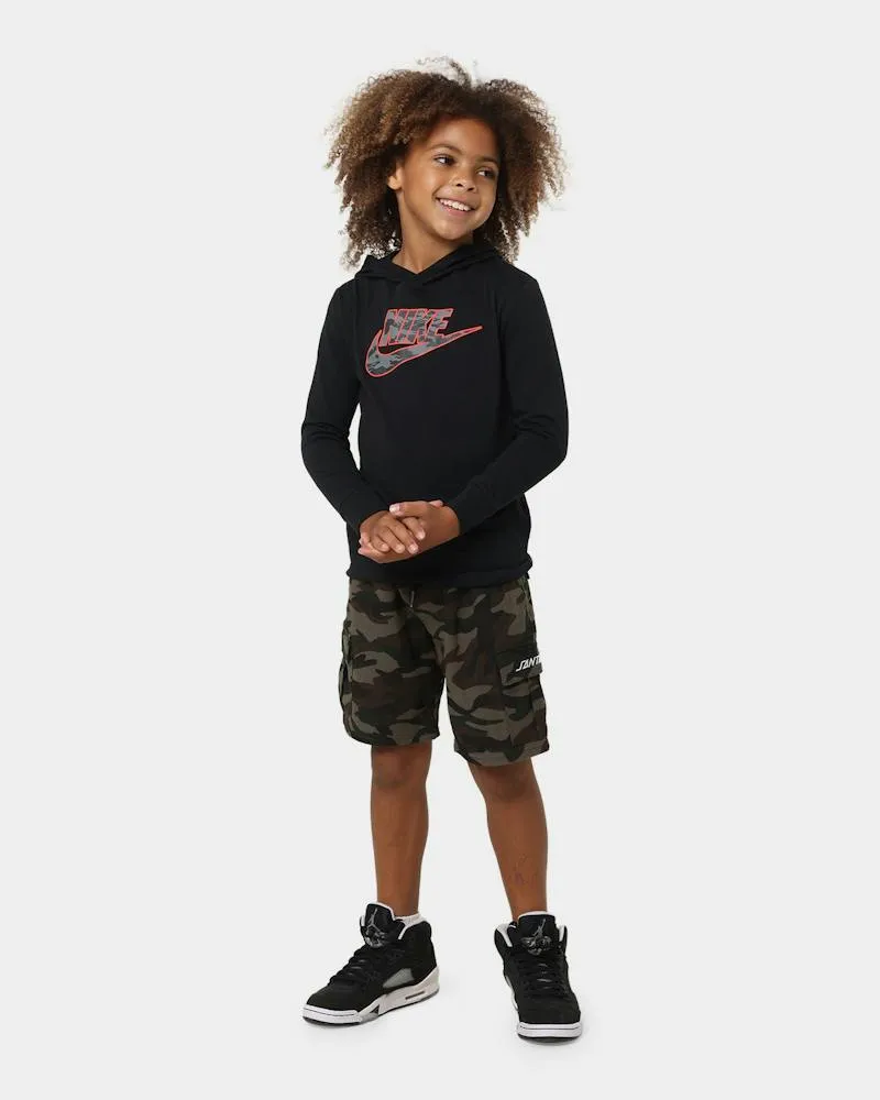 NIKE JUNIOR CAMO JERSEY BLACK HOODIE