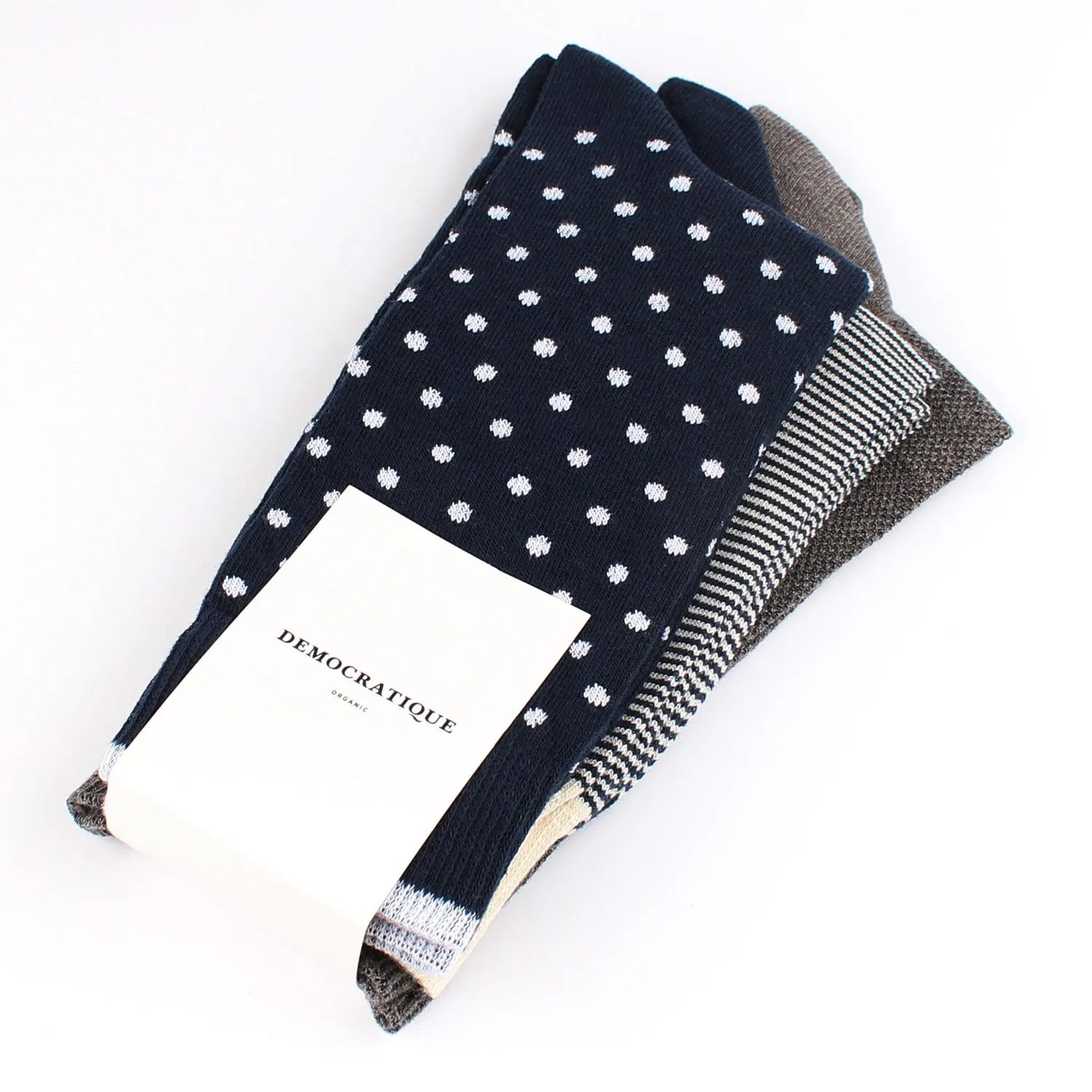 Originals 3-pack 2 - Off White / Navy / Grey - Polkadot, Pique and Stripes