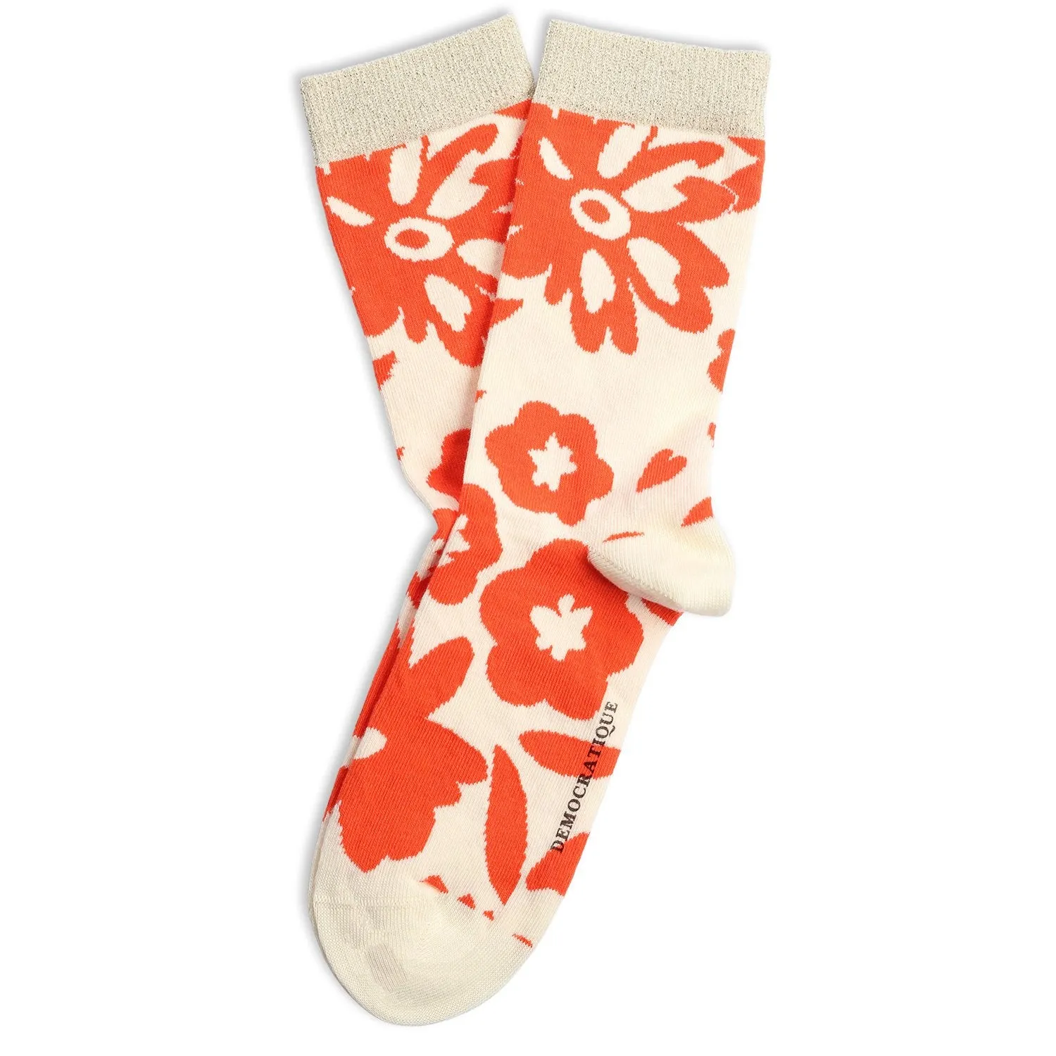 Originals Femme Pattern Fleur Socks Off White / Pumpkin / "Gold"