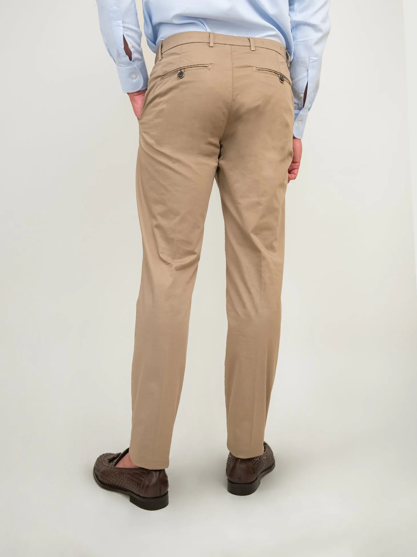 PANTALONE IN COTONE BEIGE