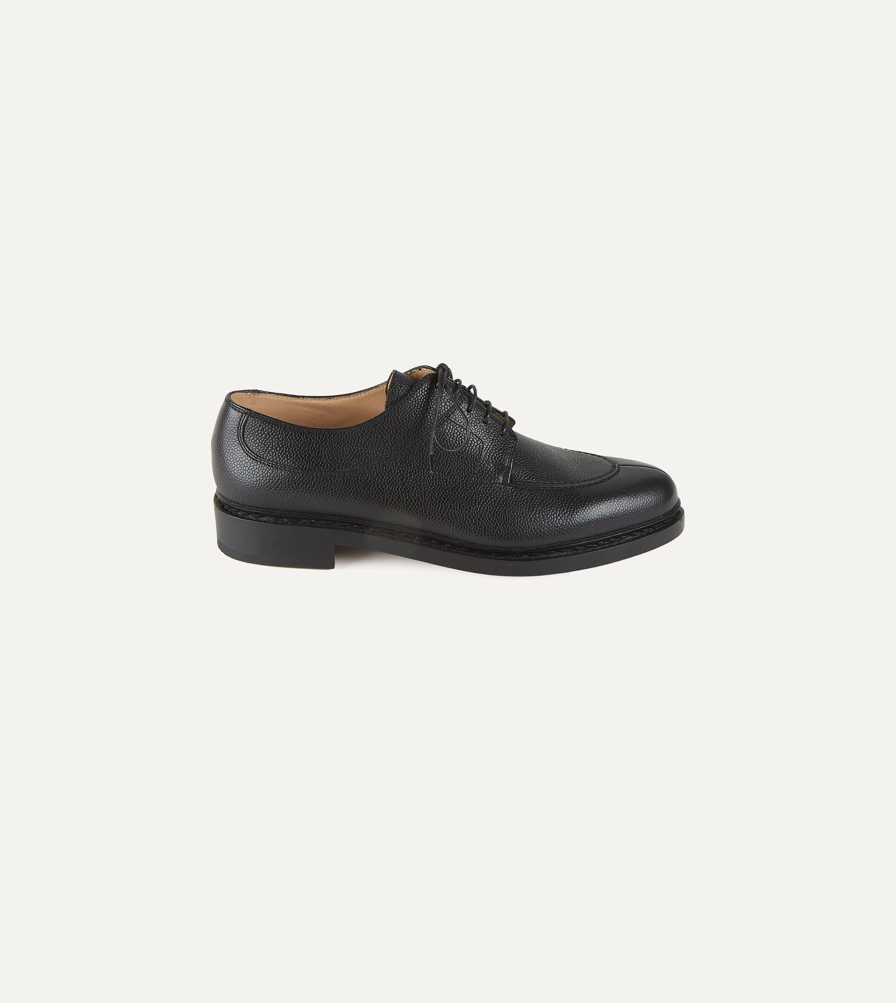 Paraboot Avignon Black Grain Leather Derby Shoe